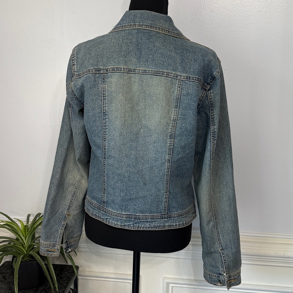 Inc Blue Rhinestone Button Lightweight Denim Jean… - image 4